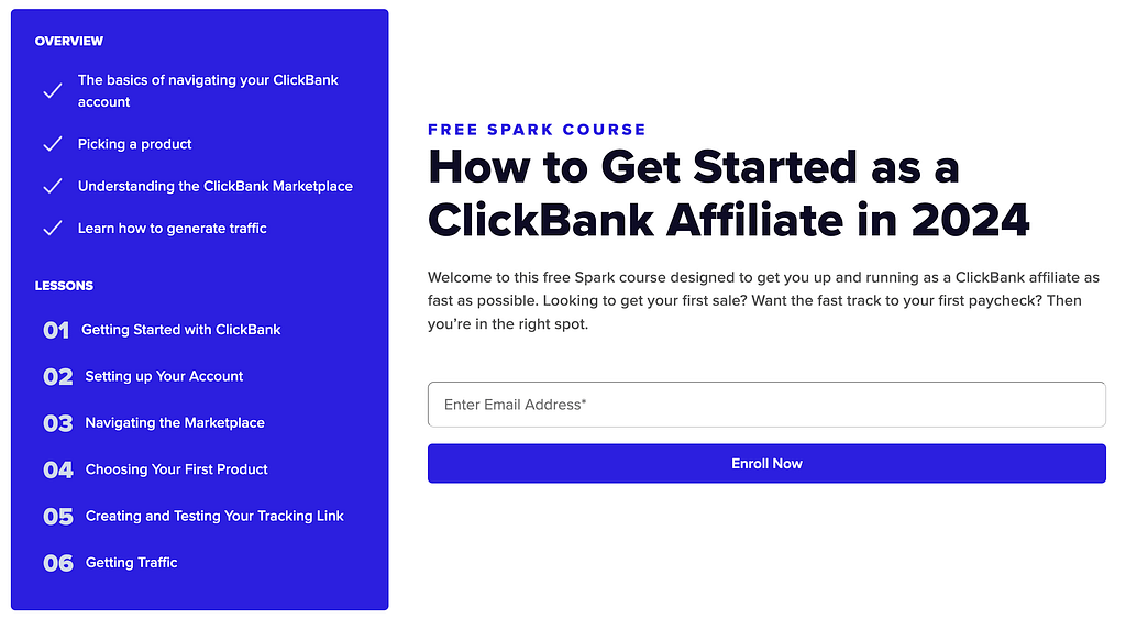 screen z Clickbank i oferta dla początkujących afiliantów